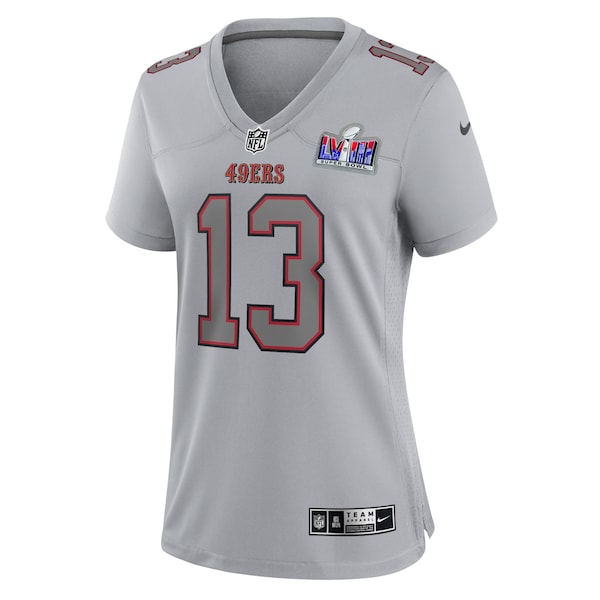 Brock Purdy San Francisco 49ers Nike Women's Super Bowl LVIII Atmosphere Fashion Game Jersey - Gray - Image 2