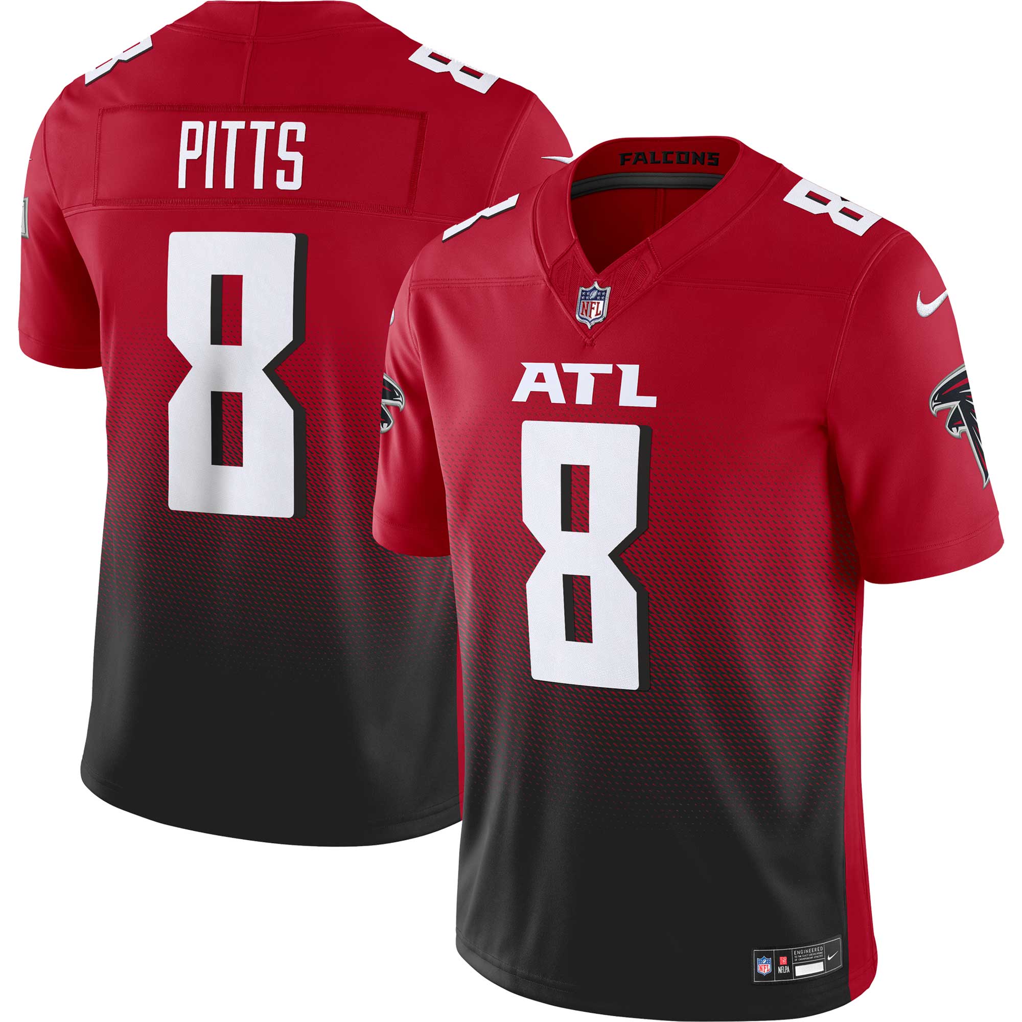Kyle Pitts Atlanta Falcons Nike Vapor F.U.S.E. Limited Jersey - Black/Red/White - Image 5