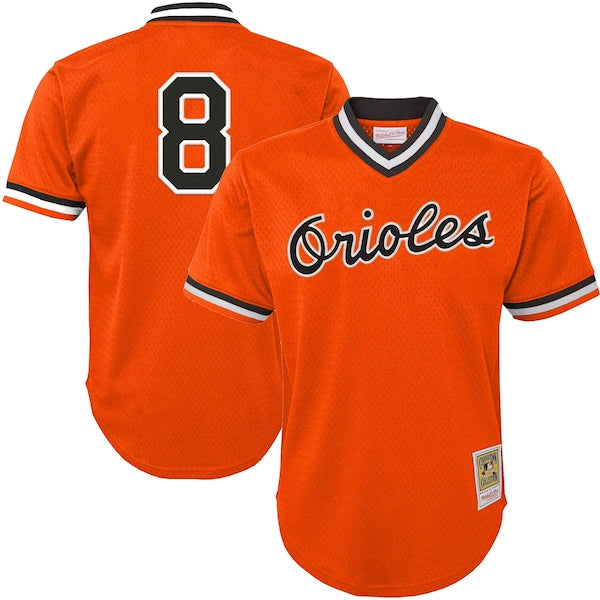 Cal Ripken Jr. Baltimore Orioles Youth Cooperstown Collection?Mesh Batting Practice Jersey - Orange