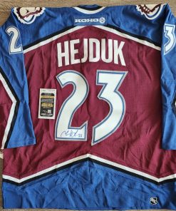 Milan Hejduk Colorado Avalanche 2001 Stanley Cup Vintage Throwback Jersey - Burgundy