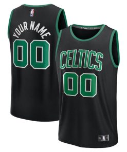 Boston Celtics  Fast Break Custom Jersey - Statement Edition - Black/White/Kelly Green