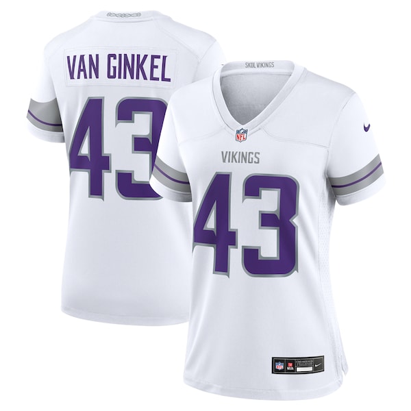 Andrew Van Ginkel Minnesota Vikings Nike Women's Alternate Game Jersey - White/Purple - Image 2