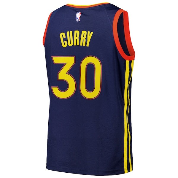 Stephen Curry Golden State Warriors Nike Swingman Player Jersey - City Edition - Royal - Image 3