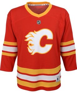 Alternative view of Calgary Flames Youth Home Replica Blank Jersey - Red