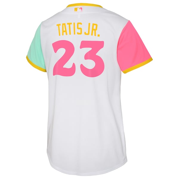 Fernando Tatis Jr. San Diego Padres Nike Toddler 2022 City Connect Replica Player Jersey - White - Image 3