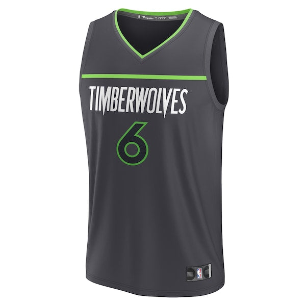 Jordan McLaughlin Minnesota Timberwolves Youth Fast Break Replica Player Jersey - Statement Edition - Black - Image 2