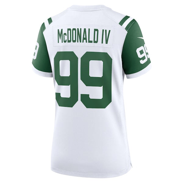 Will McDonald IV New York Jets Nike Women's Classic Alternate Player Game Jersey - White - Image 4