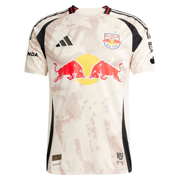 Lewis Morgan New York Red Bulls adidas 2025 Stone Kit Authentic Player Jersey - Tan - Image 2