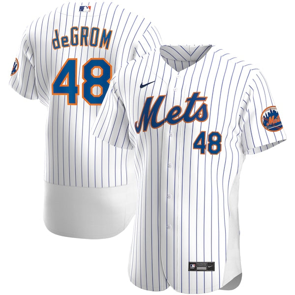 Jacob deGrom New York Mets Nike Home Authentic Player Jersey - White/Royal - Image 2