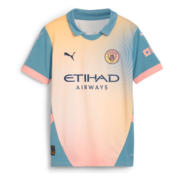 Kevin De Bruyne Manchester City Puma Youth 2024/25 Fourth Replica Player Jersey - Blue/Light Blue - Image 3