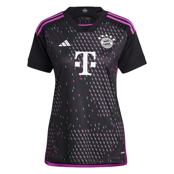 Bayern Munich adidas Women's 2023/24 Away Replica Custom Jersey - Black - Image 2