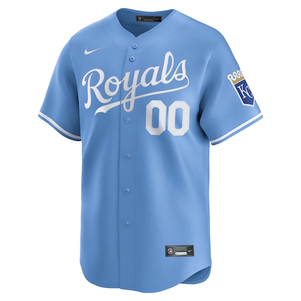 Kansas City Royals Nike Alternate Limited Custom Jersey - Light Blue/White - Image 3