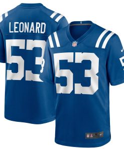 Alternative view of Shaquille Leonard Indianapolis Colts Nike Player Game Jersey - White/Blue