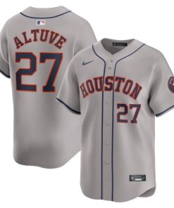 Jose Altuve Houston Astros Nike Away Limited Player Jersey - Gray/White