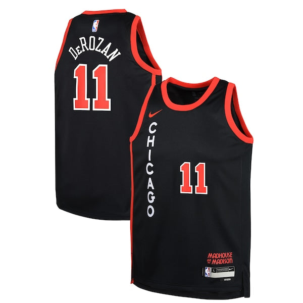 DeMar DeRozan Chicago Bulls Nike Youth Swingman Replica Jersey - City Edition - Black