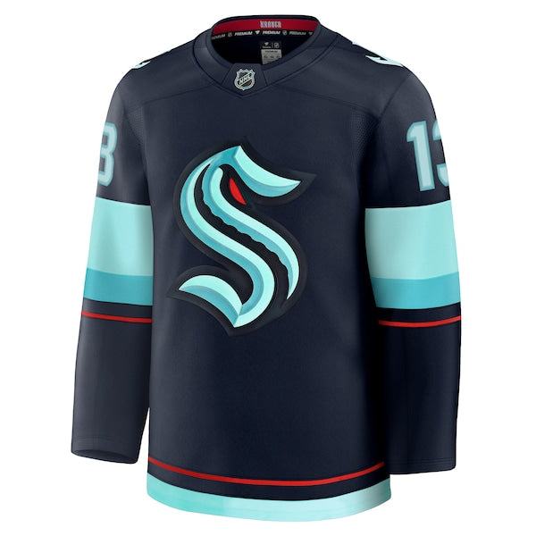Brandon Tanev Seattle Kraken Home Premium Jersey - Deep Sea Blue - Image 2