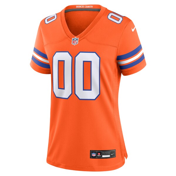 Denver Broncos Nike Women's Mile High Collection 1977 Throwback Custom Game Jersey - Orange - Image 2