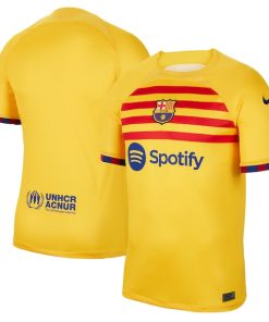 Barcelona Nike Youth 2022/23 Fourth Breathe Stadium Replica Jersey - Yellow