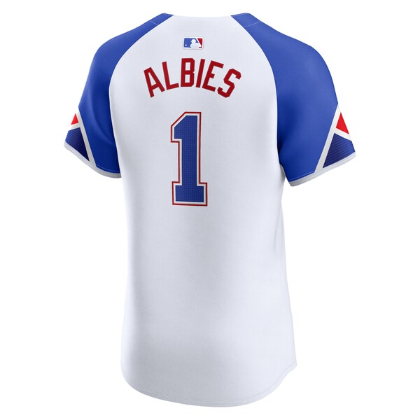 Ozzie Albies Atlanta Braves Nike City Connect Elite Player Jersey - White - Image 4