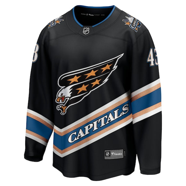 Tom Wilson Washington Capitals Alternate 50th Anniversary Premier Breakaway Player Jersey - Black - Image 2