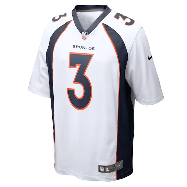 Russell Wilson Denver Broncos Nike Youth Game Jersey - White/Navy/Orange - Image 5