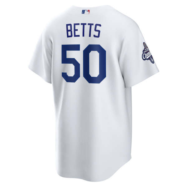 Mookie Betts Los Angeles Dodgers Nike 2025 World Series Champions Home Replica Jersey - White - Image 3