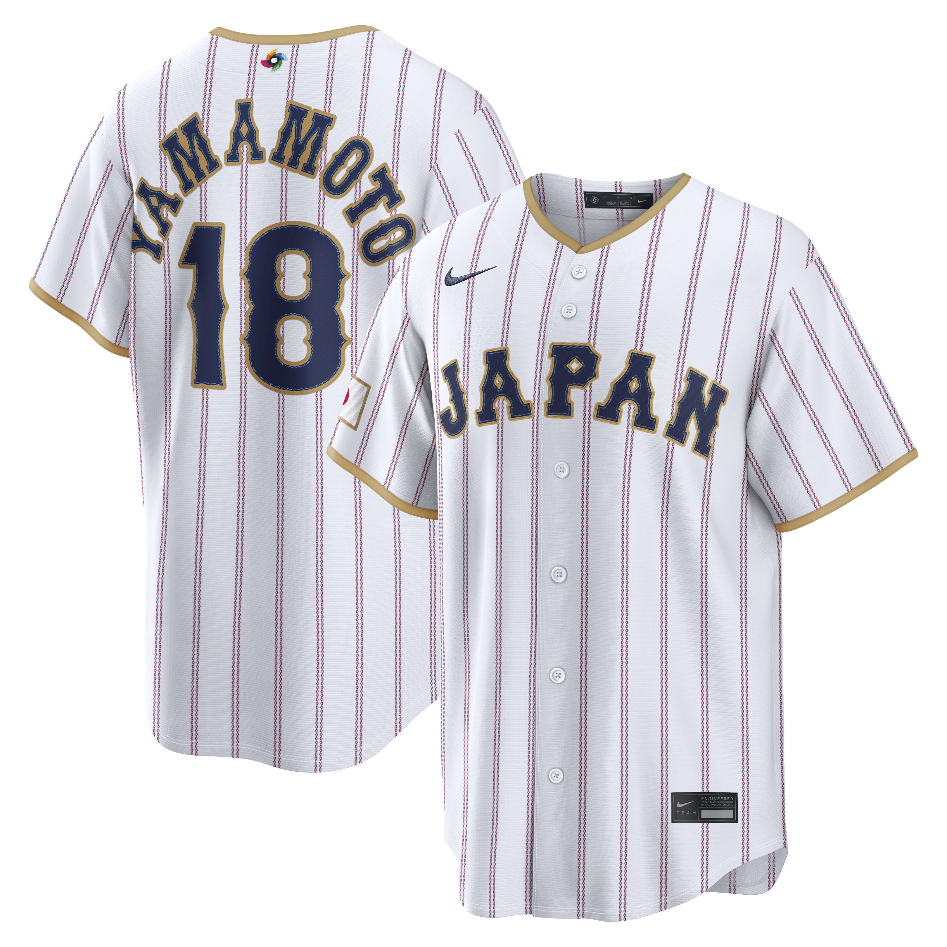 Yoshinobu Yamamoto Japan Baseball Nike 2026 World Baseball Classic Road Stadium Jersey - Navy/White - Image 6