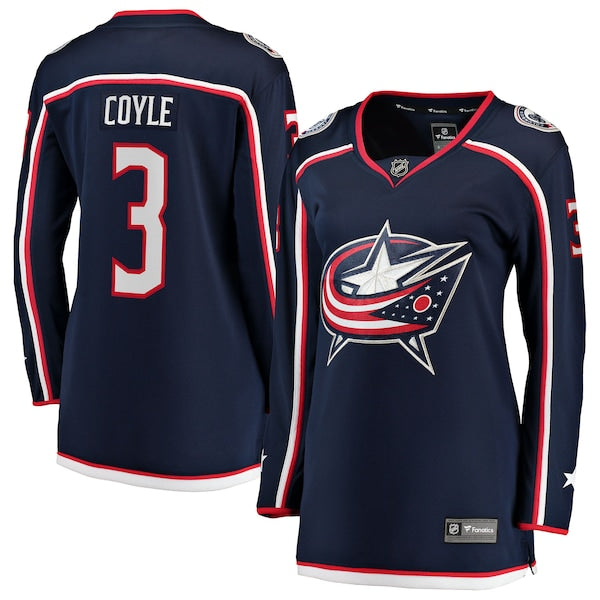 Charlie Coyle Columbus Blue Jackets Women's Home Breakaway Jersey - Navy