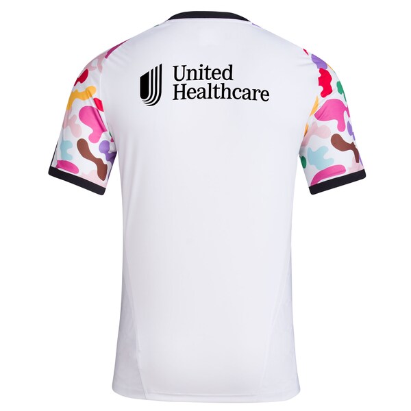 New England Revolution adidas 2024 Pride Pre-Match Top - White - Image 3