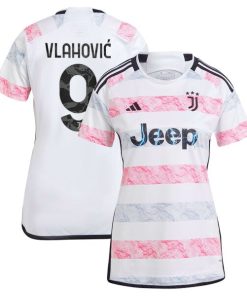 Du?an Vlahovi? Juventus adidas Women's 2023/24 Away Replica Jersey - White