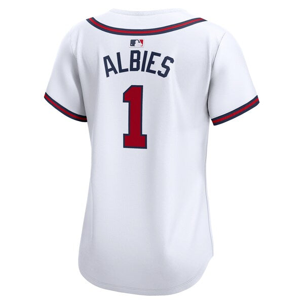 Ozzie Albies Atlanta Braves Nike Women's Home Limited Player Jersey - White - Image 3