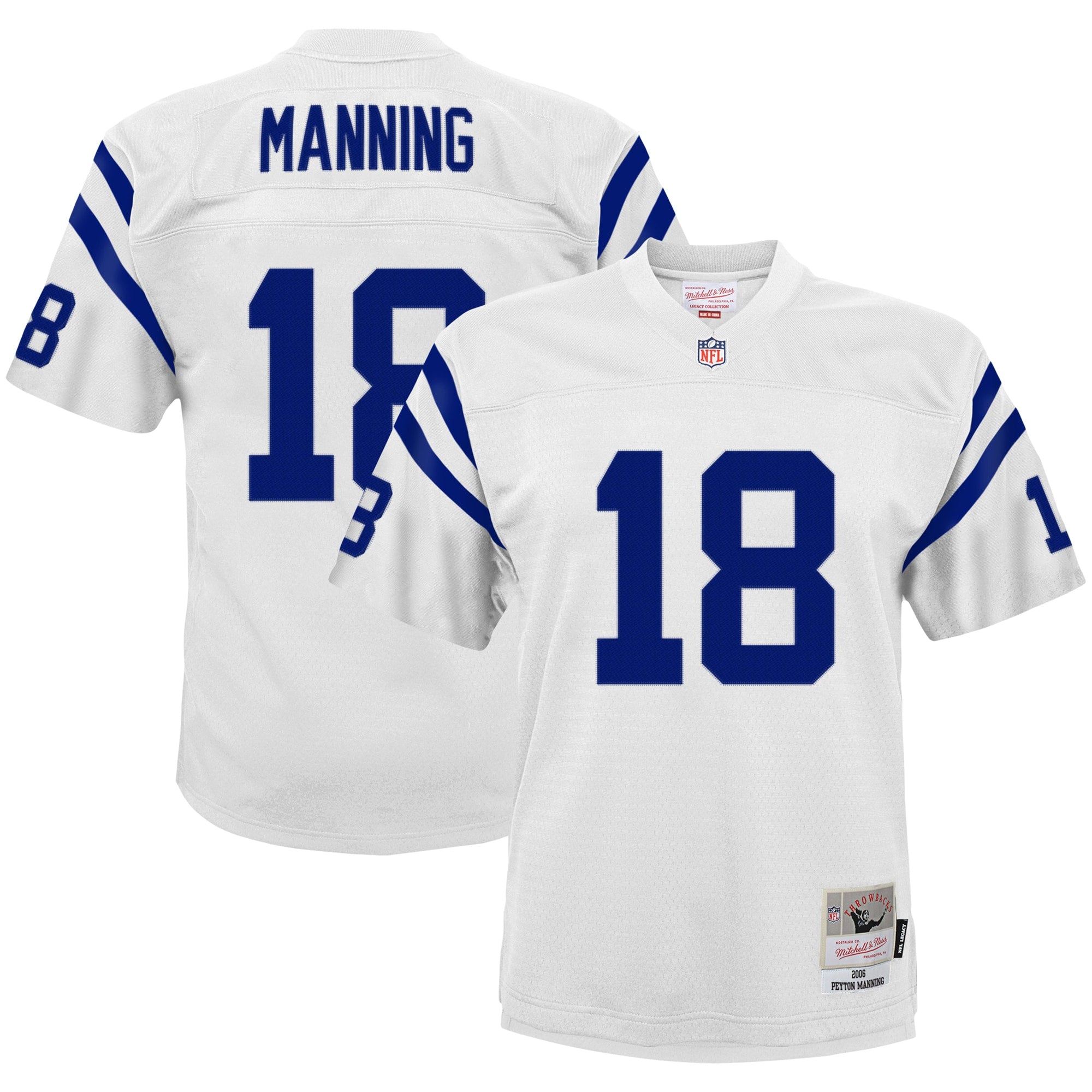 Peyton Manning Indianapolis Colts Youth 1998 Legacy Retired Player Jersey - Royal/White - Image 5