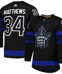 Auston Matthews Toronto Maple Leafs adidas Alternate Primegreen Authentic Pro Player Jersey - Black