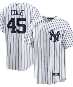 Alternative view of Gerrit Cole New York Yankees Nike Home Replica Player Name Jersey - White/Navy