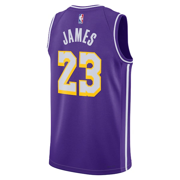 LeBron James Los Angeles Lakers Jordan Brand Unisex Swingman Jersey - Statement Edition - Purple - Image 3