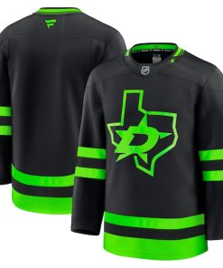 Alternative view of Dallas Stars  Alternate Premium Jersey - Black/Kelly Green/White