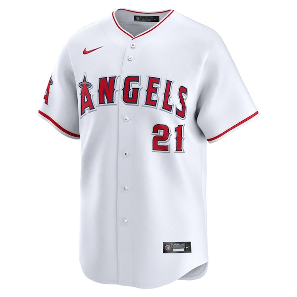 Matt Thaiss Los Angeles Angels Nike Home Limited Player Jersey - White - Image 2