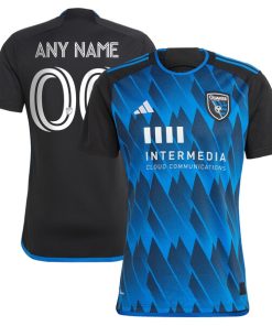 San Jose Earthquakes adidas 2024 Active Fault Jersey Replica Custom Jersey - Blue