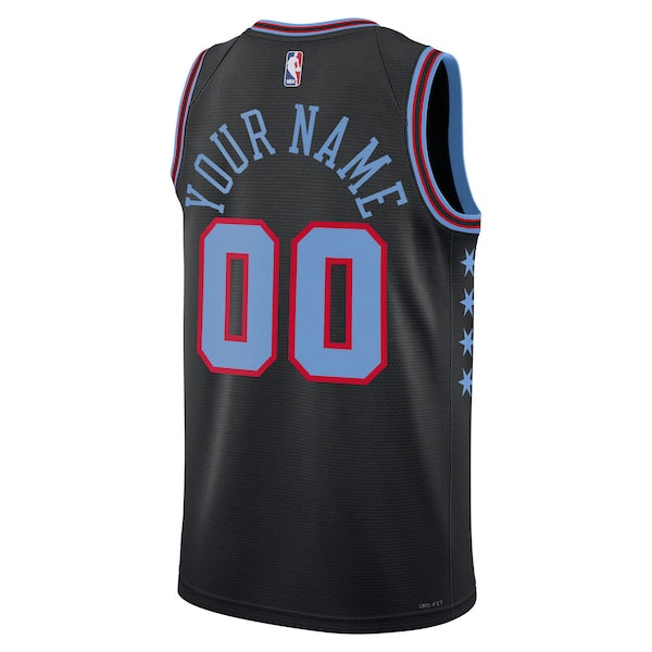 Chicago Bulls Nike Unisex 2025/26 City Edition Swingman Custom Jersey - Black - Image 3