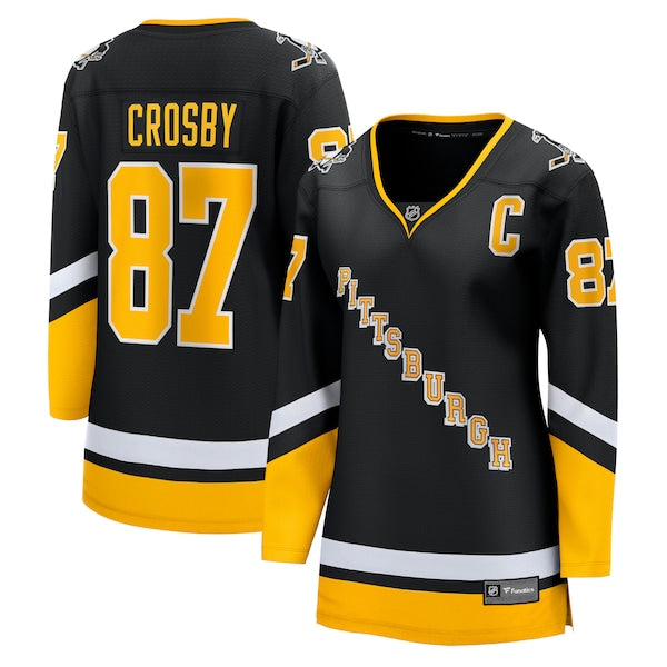 Sidney Crosby Pittsburgh Penguins Women's 2021/22 Alternate Premier Breakaway Player Jersey - Black