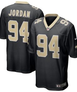 Alternative view of Cameron Jordan New Orleans Saints Nike Game Jersey - Black/White