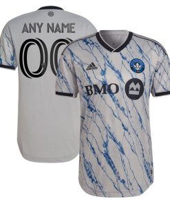CF Montreal adidas 2024 Secondary Authentic Custom Jersey - Gray