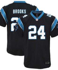 Jonathon Brooks Carolina Panthers Nike Youth Team Game Jersey - Black/Blue