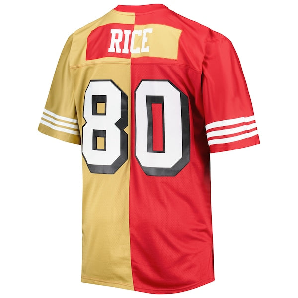Jerry Rice San Francisco 49ers Big & Tall Split Legacy Retired Player Replica Jersey - Scarlet/Gold - Image 3