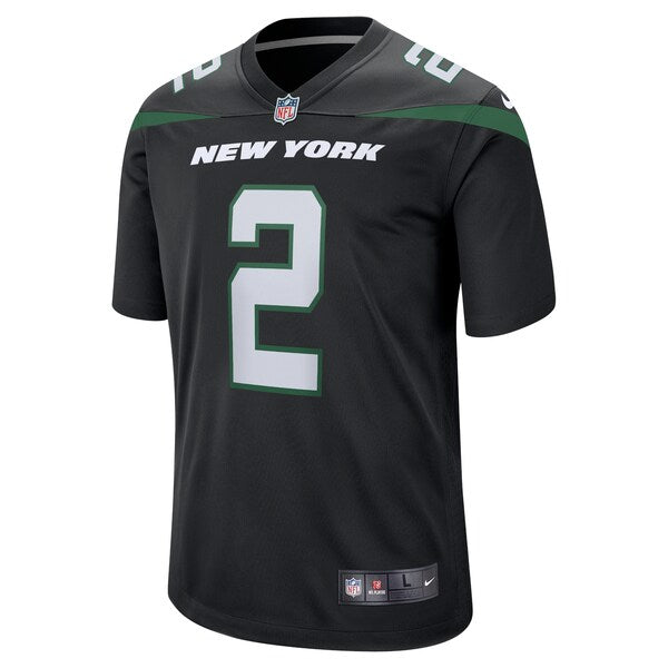 Zach Wilson New York Jets Nike Alternate Game Jersey - Black/Green/White - Image 3