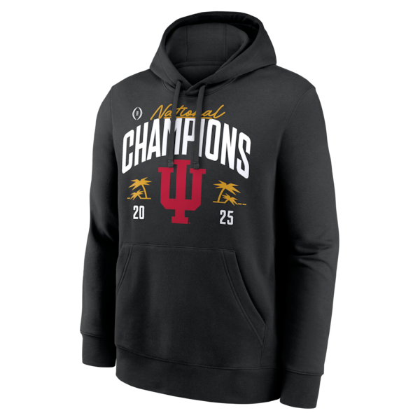 Indiana Hoosiers College Football Playoff 2025 National Champions Locker Room Replica Hoodie - Black - Image 2
