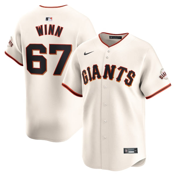 Keaton Winn San Francisco Giants Nike Home Limited Player Jersey - Cream/Gray - Image 5