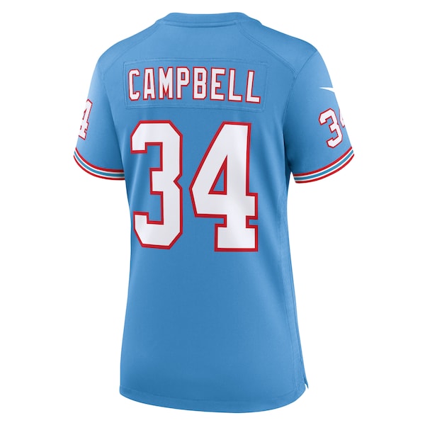 Earl Campbell Tennessee Titans Nike Women's Oilers Throwback Retired Player Game Jersey - Light Blue - Image 3