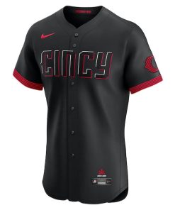 Alternative view of Cincinnati Reds Nike City Connect  Elite Jersey - Black