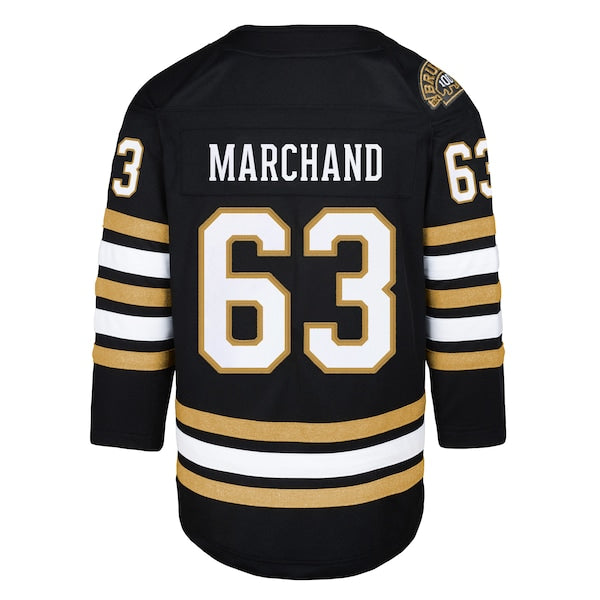 Brad Marchand Boston Bruins Youth 100th Anniversary Premier Player Jersey - Black - Image 3